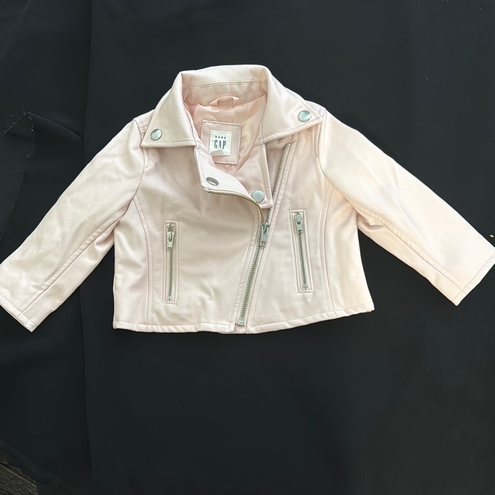 NWOT Baby Gap Pink Moto Jacket 12-18 mos